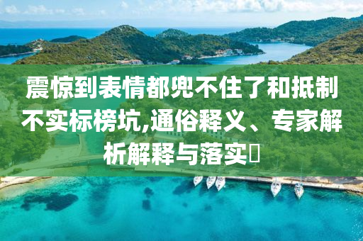 震驚到表情都兜不住了和抵制不實(shí)標(biāo)榜坑,通俗釋義、專家解析解釋與落實(shí)?