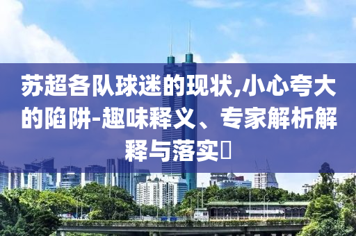 蘇超各隊(duì)球迷的現(xiàn)狀,小心夸大的陷阱-趣味釋義、專家解析解釋與落實(shí)?