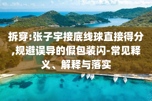 拆穿:張子宇接底線球直接得分,規(guī)避誤導的假包裝閃-常見釋義、解釋與落實