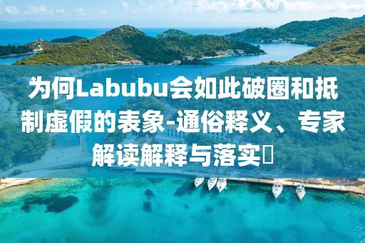 為何Labubu會如此破圈和抵制虛假的表象-通俗釋義、專家解讀解釋與落實?