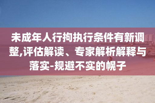 未成年人行拘執(zhí)行條件有新調(diào)整,評估解讀、專家解析解釋與落實(shí)-規(guī)避不實(shí)的幌子