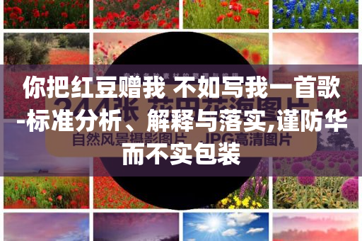 你把紅豆贈我 不如寫我一首歌-標準分析、解釋與落實,謹防華而不實包裝