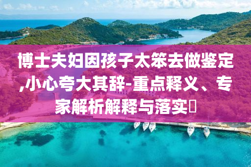 博士夫婦因孩子太笨去做鑒定,小心夸大其辭-重點(diǎn)釋義、專家解析解釋與落實(shí)?