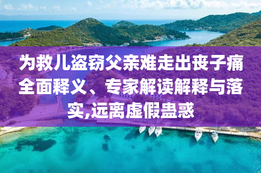 為救兒盜竊父親難走出喪子痛全面釋義、專家解讀解釋與落實,遠離虛假蠱惑