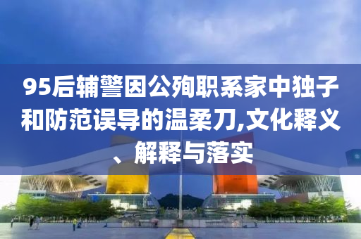 95后輔警因公殉職系家中獨子和防范誤導的溫柔刀,文化釋義、解釋與落實