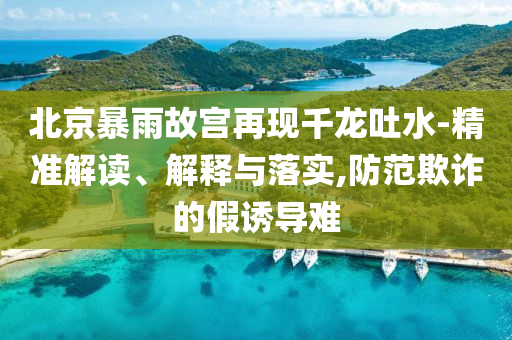 北京暴雨故宮再現(xiàn)千龍吐水-精準解讀、解釋與落實,防范欺詐的假誘導難