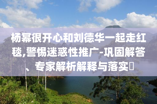 楊冪很開心和劉德華一起走紅毯,警惕迷惑性推廣-鞏固解答、專家解析解釋與落實?