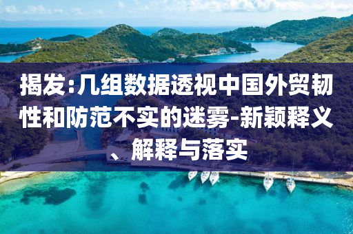 揭發(fā):幾組數據透視中國外貿韌性和防范不實的迷霧-新穎釋義、解釋與落實