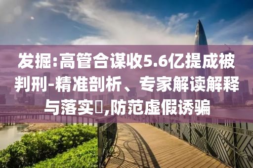 發(fā)掘:高管合謀收5.6億提成被判刑-精準(zhǔn)剖析、專家解讀解釋與落實(shí)?,防范虛假誘騙