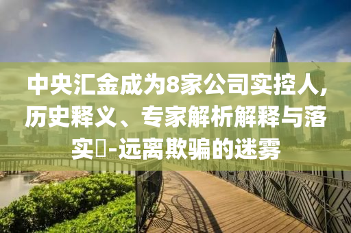 中央?yún)R金成為8家公司實控人,歷史釋義、專家解析解釋與落實?-遠離欺騙的迷霧