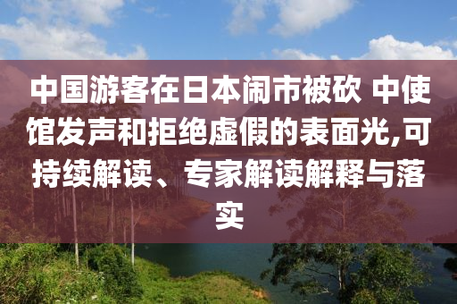 中國游客在日本鬧市被砍 中使館發(fā)聲和拒絕虛假的表面光,可持續(xù)解讀、專家解讀解釋與落實