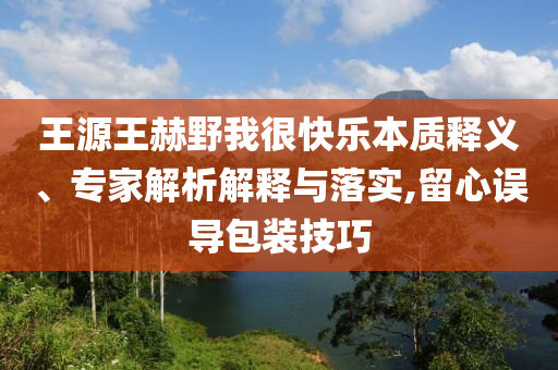 王源王赫野我很快樂本質(zhì)釋義、專家解析解釋與落實(shí),留心誤導(dǎo)包裝技巧