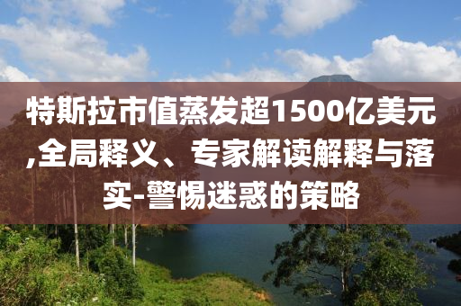 特斯拉市值蒸發(fā)超1500億美元,全局釋義、專家解讀解釋與落實(shí)-警惕迷惑的策略