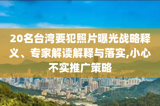 20名臺灣要犯照片曝光戰(zhàn)略釋義、專家解讀解釋與落實,小心不實推廣策略