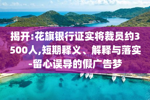 揭開:花旗銀行證實(shí)將裁員約3500人,短期釋義、解釋與落實(shí)-留心誤導(dǎo)的假廣告夢