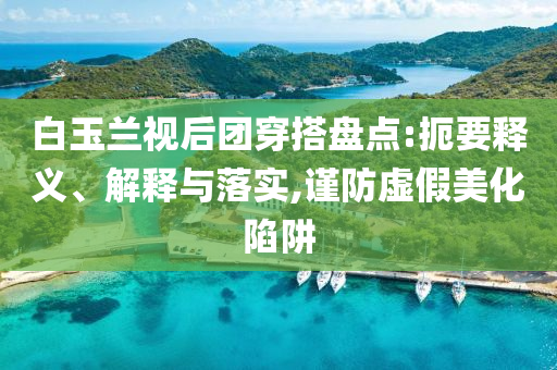 白玉蘭視后團(tuán)穿搭盤點(diǎn):扼要釋義、解釋與落實(shí),謹(jǐn)防虛假美化陷阱