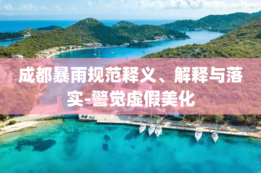 成都暴雨規(guī)范釋義、解釋與落實-警覺虛假美化