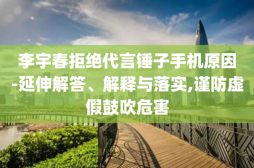 李宇春拒絕代言錘子手機(jī)原因-延伸解答、解釋與落實(shí),謹(jǐn)防虛假鼓吹危害