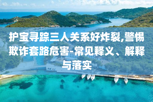 護(hù)寶尋蹤三人關(guān)系好炸裂,警惕欺詐套路危害-常見釋義、解釋與落實(shí)