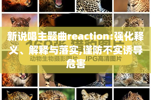 新說唱主題曲reaction:強(qiáng)化釋義、解釋與落實(shí),謹(jǐn)防不實(shí)誘導(dǎo)危害