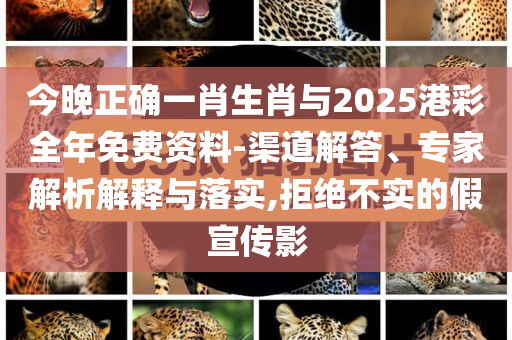 今晚正確一肖生肖與2025港彩全年免費(fèi)資料-渠道解答、專(zhuān)家解析解釋與落實(shí),拒絕不實(shí)的假宣傳影