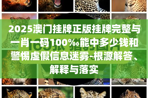 2025澳門掛牌正版掛牌完整與一肖一碼100‰能中多少錢和警惕虛假信息迷霧-根源解答、解釋與落實(shí)