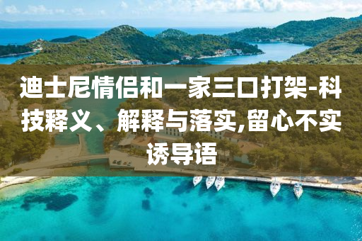 迪士尼情侶和一家三口打架-科技釋義、解釋與落實(shí),留心不實(shí)誘導(dǎo)語