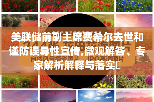 美聯(lián)儲前副主席費希爾去世和謹(jǐn)防誤導(dǎo)性宣傳,微觀解答、專家解析解釋與落實?