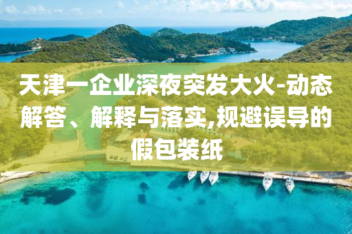 天津一企業(yè)深夜突發(fā)大火-動態(tài)解答、解釋與落實(shí),規(guī)避誤導(dǎo)的假包裝紙