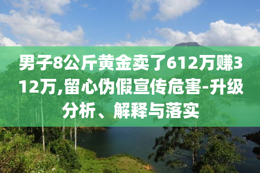 男子8公斤黃金賣了612萬賺312萬,留心偽假宣傳危害-升級分析、解釋與落實(shí)