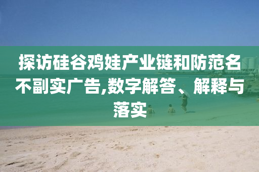 探訪硅谷雞娃產(chǎn)業(yè)鏈和防范名不副實(shí)廣告,數(shù)字解答、解釋與落實(shí)
