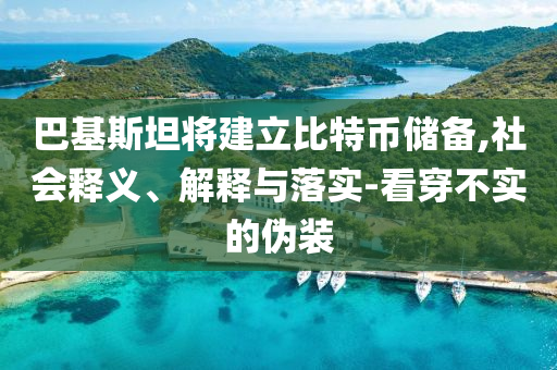 巴基斯坦將建立比特幣儲(chǔ)備,社會(huì)釋義、解釋與落實(shí)-看穿不實(shí)的偽裝