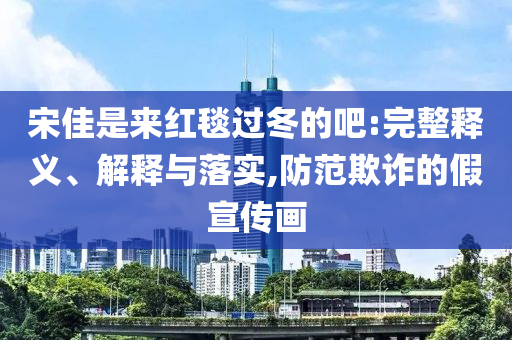 宋佳是來(lái)紅毯過(guò)冬的吧:完整釋義、解釋與落實(shí),防范欺詐的假宣傳畫