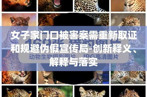 女子家門口被害案需重新取證和規(guī)避偽假宣傳局-創(chuàng)新釋義、解釋與落實(shí)