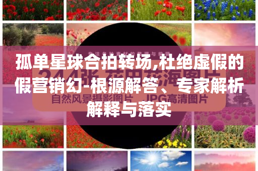 孤單星球合拍轉(zhuǎn)場,杜絕虛假的假營銷幻-根源解答、專家解析解釋與落實