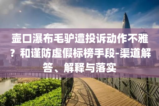 壺口瀑布毛驢遭投訴動作不雅？和謹(jǐn)防虛假標(biāo)榜手段-渠道解答、解釋與落實(shí)