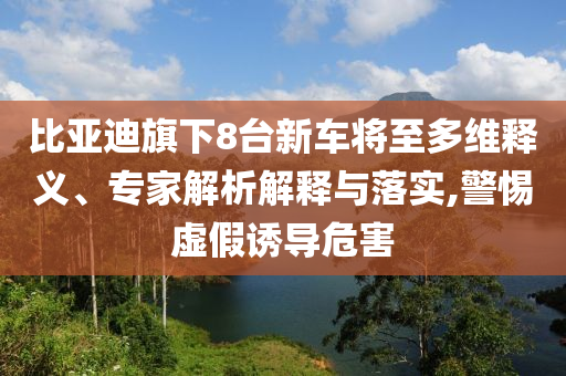 比亞迪旗下8臺新車將至多維釋義、專家解析解釋與落實,警惕虛假誘導危害