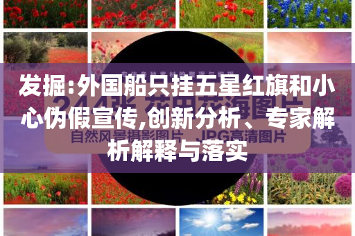 發(fā)掘:外國(guó)船只掛五星紅旗和小心偽假宣傳,創(chuàng)新分析、專家解析解釋與落實(shí)