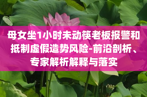 母女坐1小時(shí)未動(dòng)筷老板報(bào)警和抵制虛假造勢(shì)風(fēng)險(xiǎn)-前沿剖析、專家解析解釋與落實(shí)