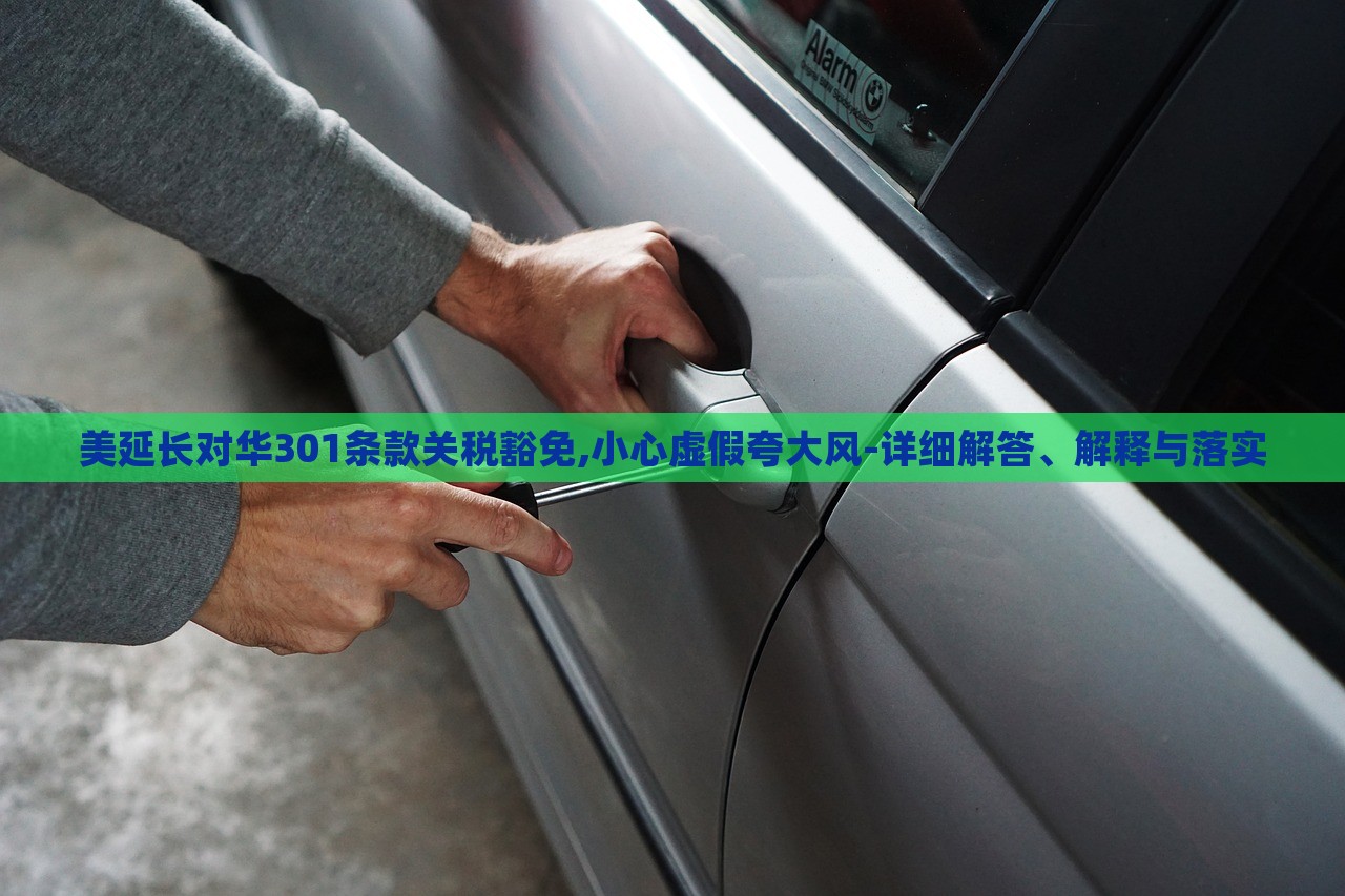 美延長(zhǎng)對(duì)華301條款關(guān)稅豁免,小心虛假夸大風(fēng)-詳細(xì)解答、解釋與落實(shí)