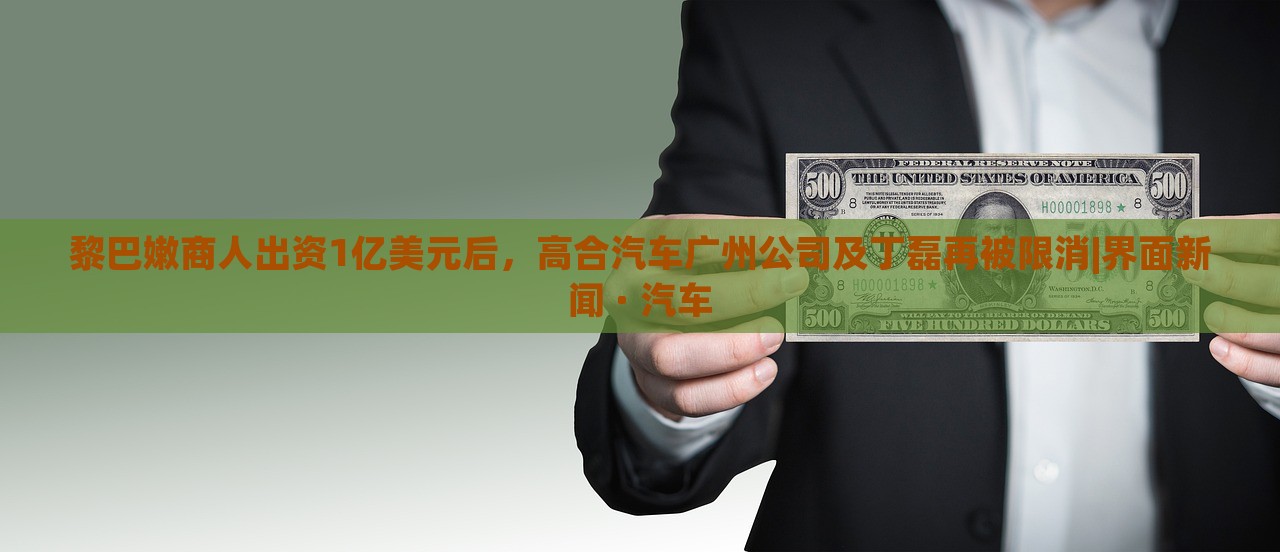 黎巴嫩商人出資1億美元后，高合汽車廣州公司及丁磊再被限消|界面新聞 · 汽車